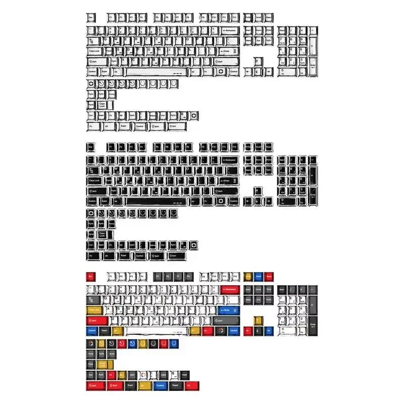 Ensemble de touches style Comic pour clavier mécanique (136 touches) - Image 6