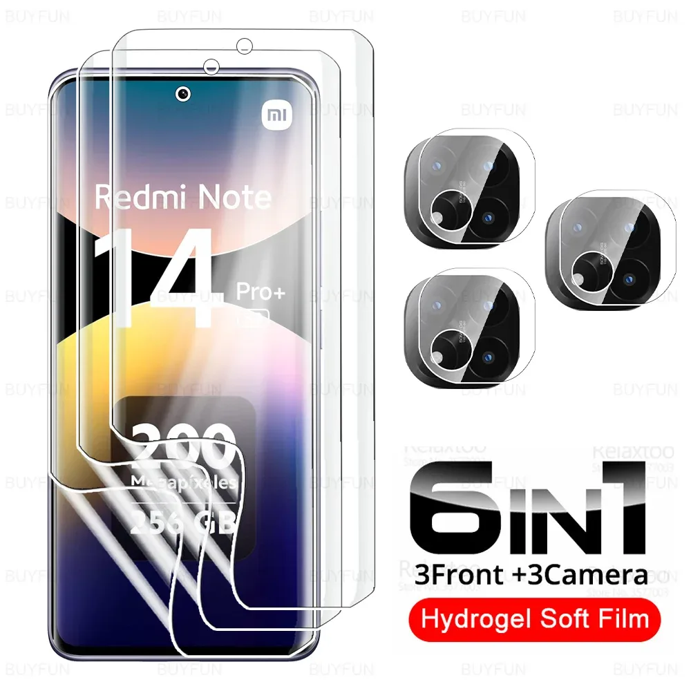 Film de Protection Hydrogel et Protection Caméra pour Redmi Note 14 / 15 Pro et Pro+