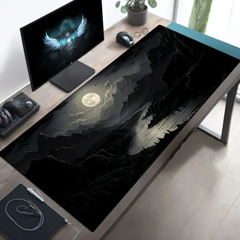 Tapis de souris XXL Clair de lune - 900 x 400 mm - Antidérapant - Image 1