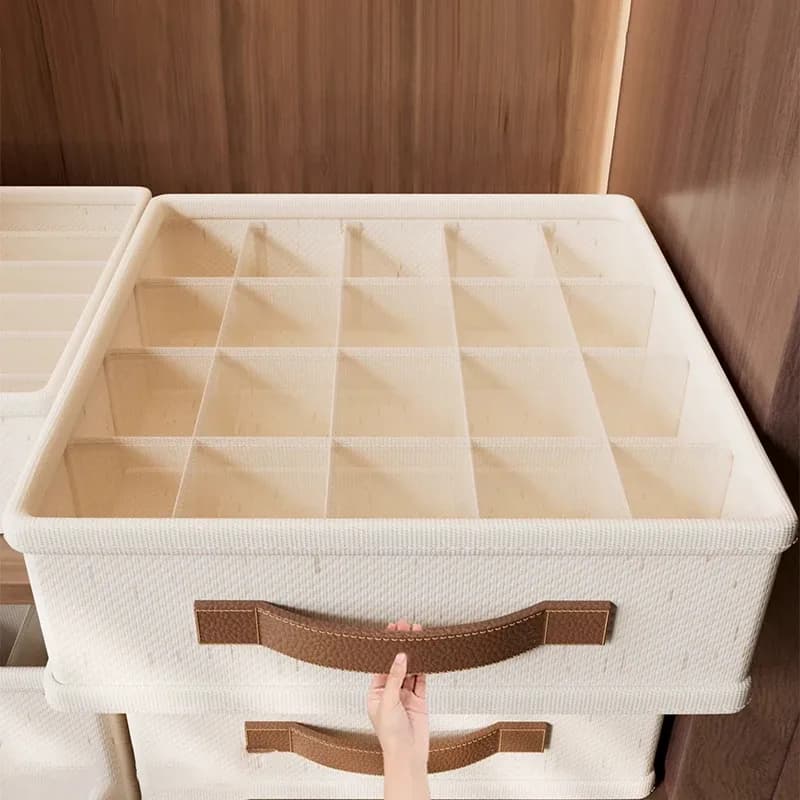 Organisateur de rangement pour sous-vêtements, soutiens-gorge et chaussettes - 6/7/20 compartiments - Image 1