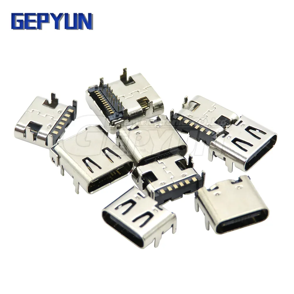 Lot de 10 connecteurs USB-C 3.1 femelles SMT (6, 16 ou 24 broches) - Image 1