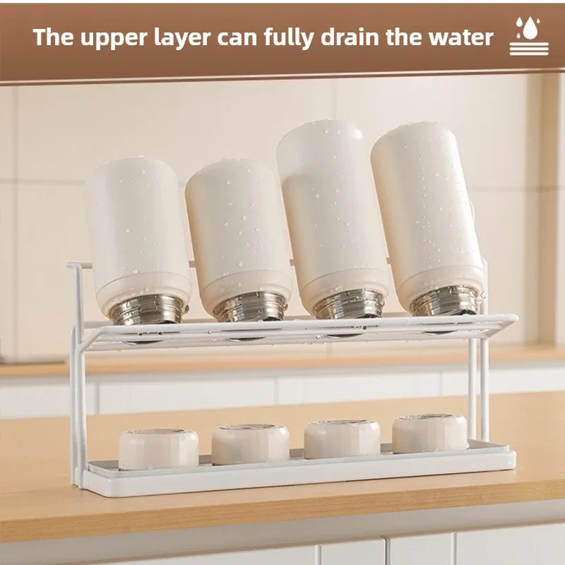 Organisateur de tasses avec plateau d'égouttement pour plan de travail - Image 5