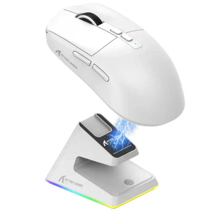 Attack Shark X6 - Souris de jeu sans fil ultralégère, 26 000 DPI avec station de charge RGB - Image 1