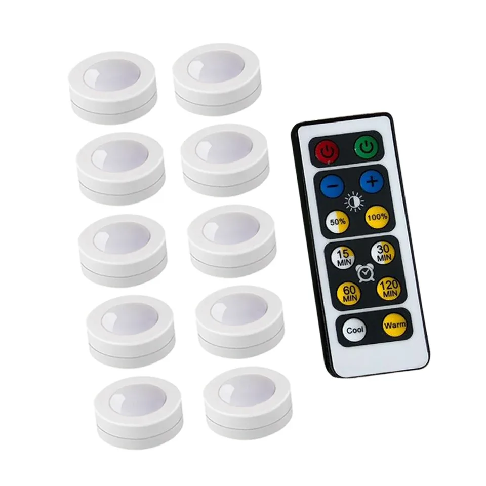 Spot LED sans fil à piles avec télécommande pour dessous de meuble, cuisine et placard - Image 1