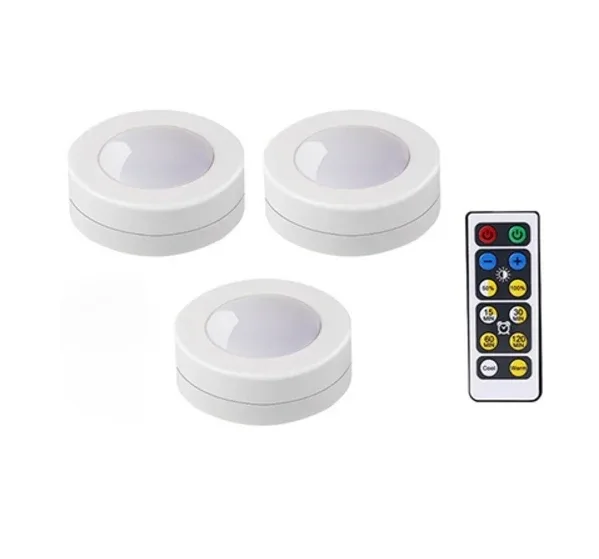 Spot LED sans fil à piles avec télécommande pour dessous de meuble, cuisine et placard slide 13
