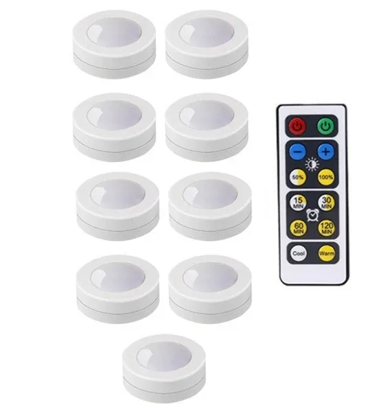 Spot LED sans fil à piles avec télécommande pour dessous de meuble, cuisine et placard slide 7