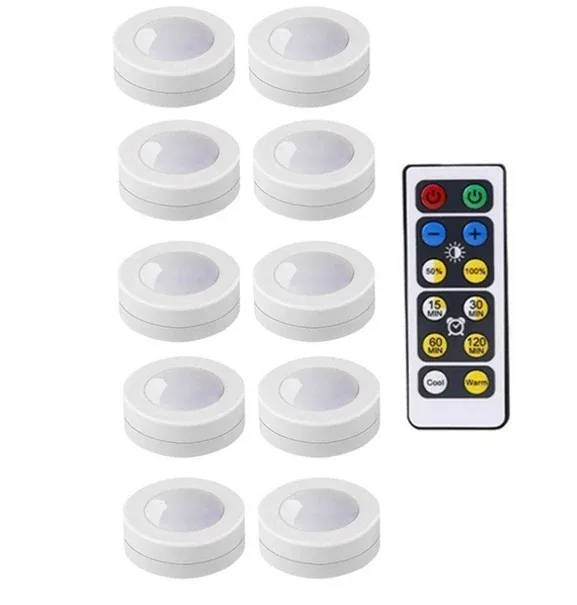 Spot LED sans fil à piles avec télécommande pour dessous de meuble, cuisine et placard slide 8