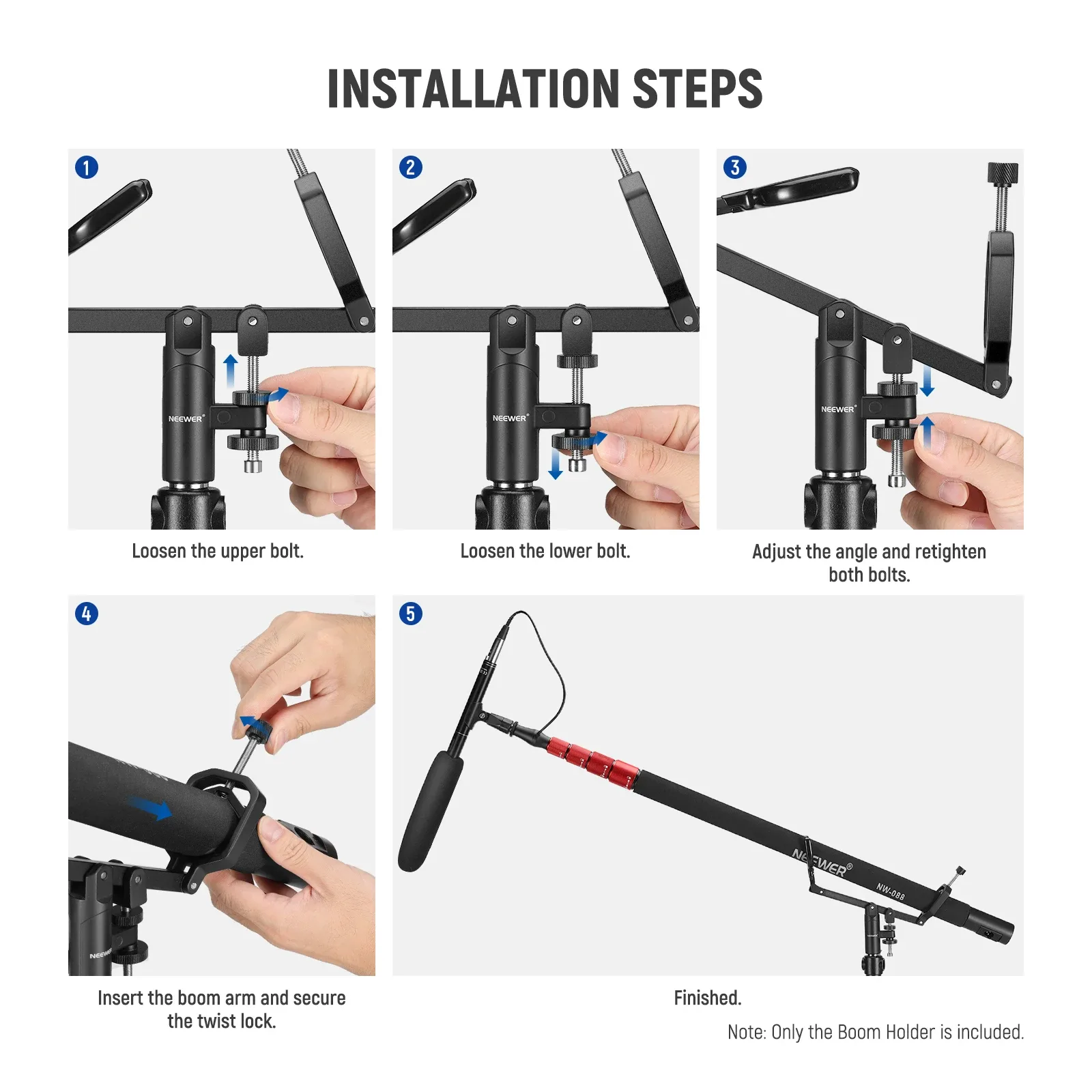 NEEWER Support de perche de microphone pour pied de studio et C-Stand - Image 6