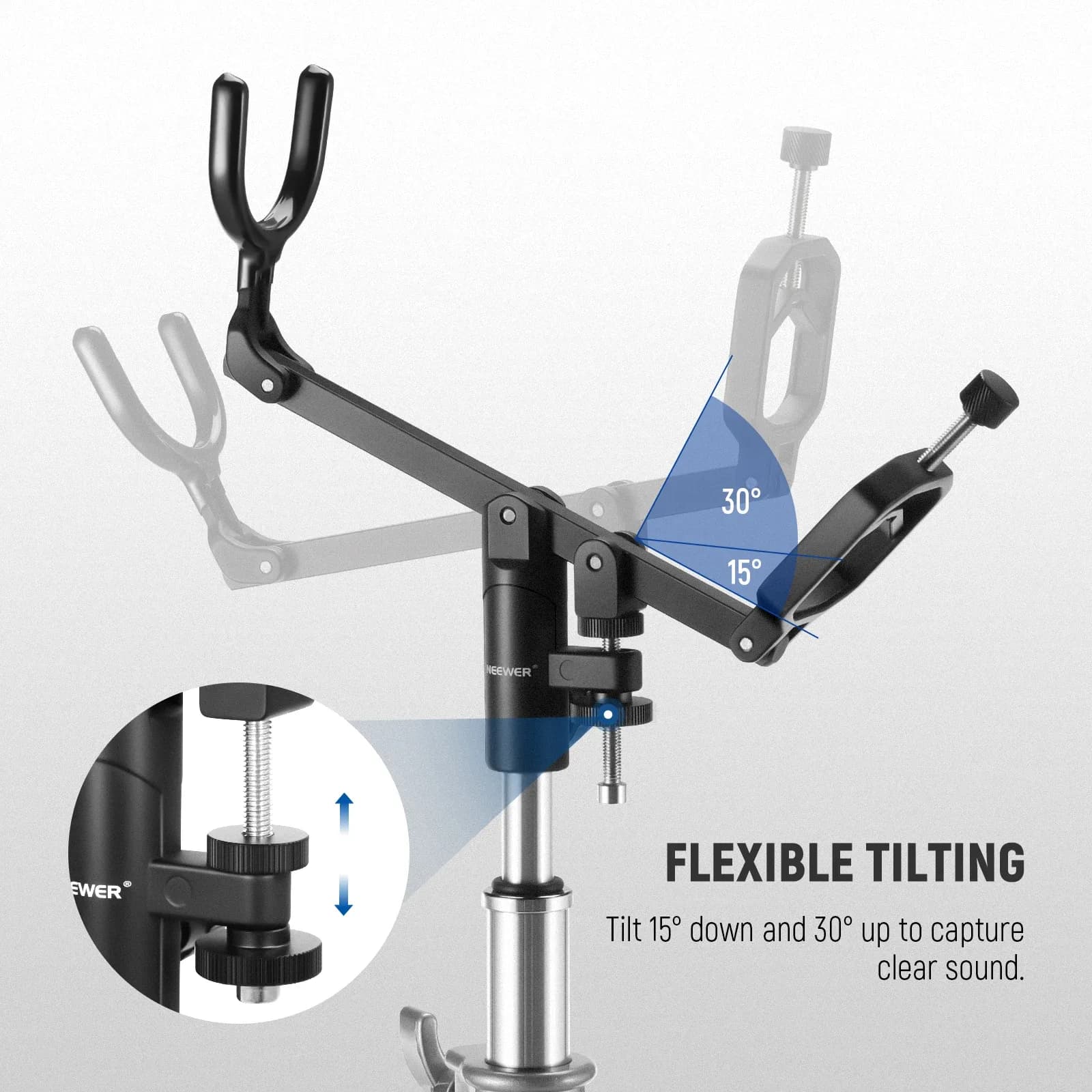 NEEWER Support de perche de microphone pour pied de studio et C-Stand - Image 4