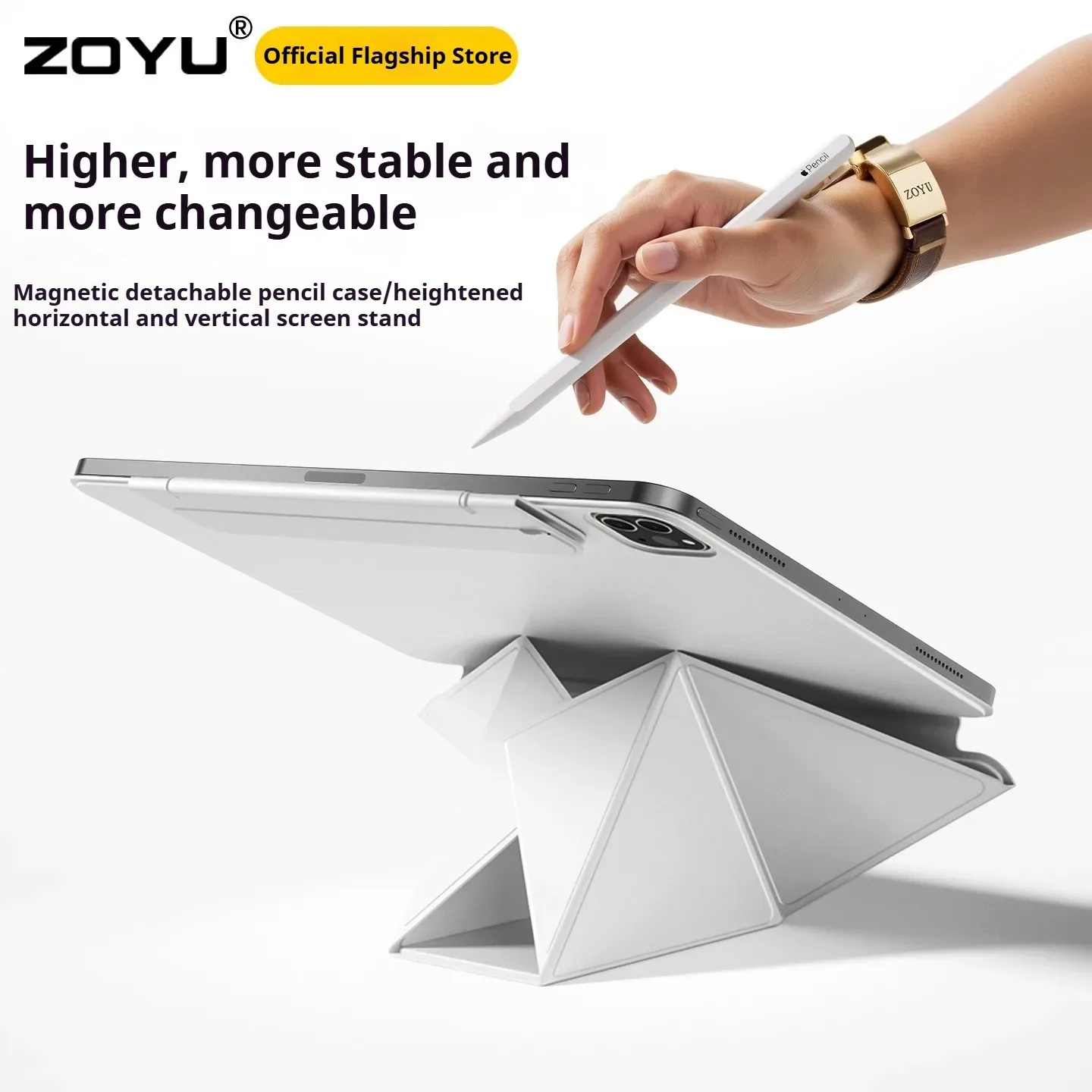 ZOYU Étui avec Support Surélevé et Coque Magnétique Détachable pour iPad Pro, Air et Mini slide 2