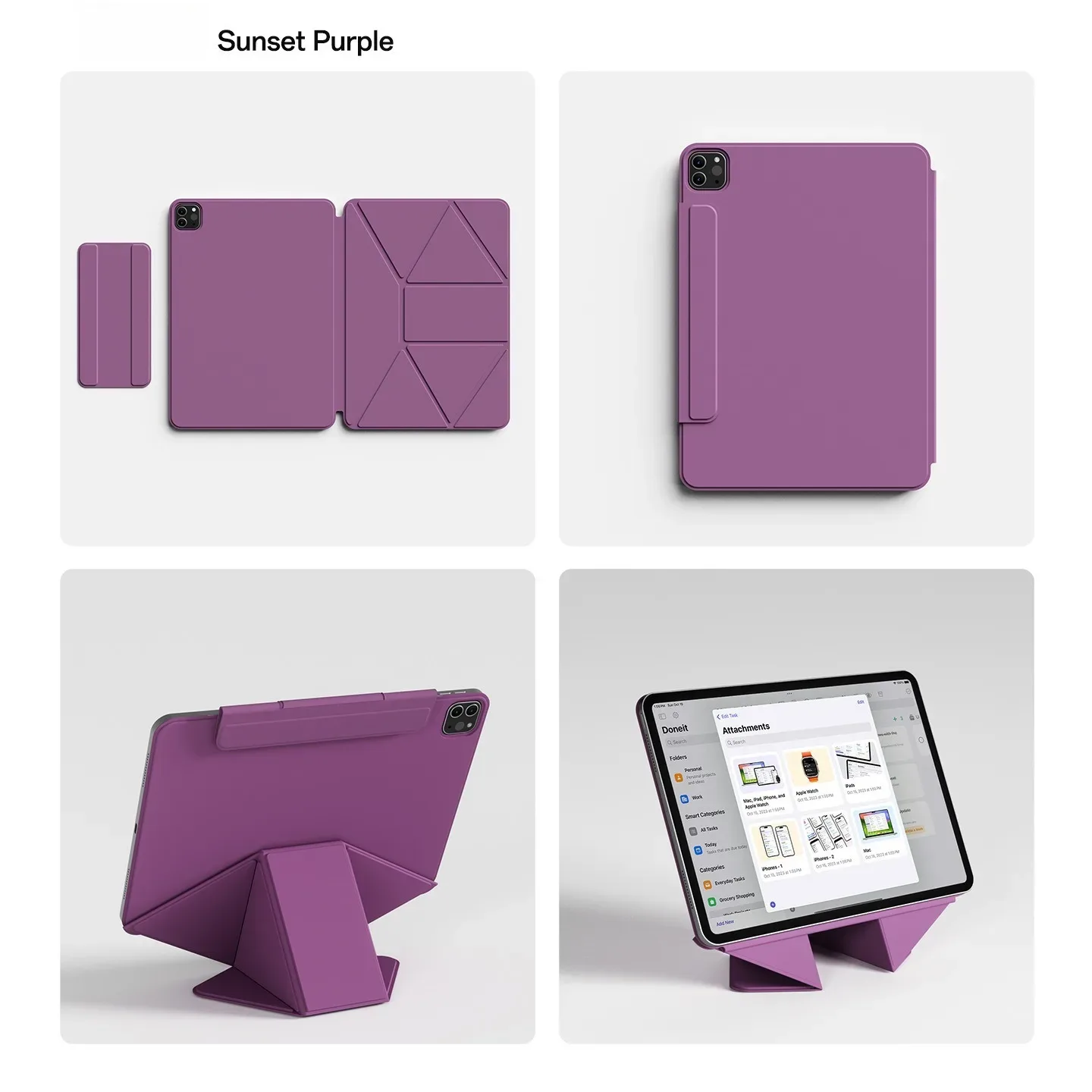 ZOYU Étui avec Support Surélevé et Coque Magnétique Détachable pour iPad Pro, Air et Mini slide 7