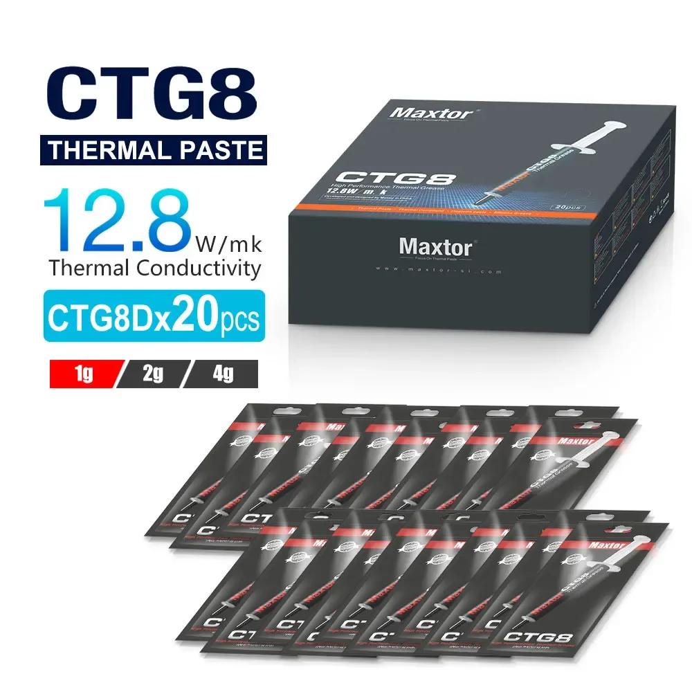 Maxtor CTG8 - Pâte thermique haute performance 12,8 W/mK pour CPU et GPU (1g/2g/4g) slide 8