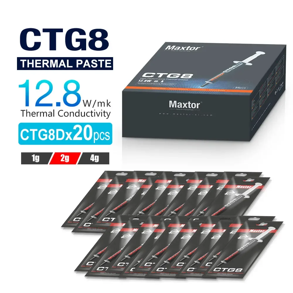 Maxtor CTG8 - Pâte thermique haute performance 12,8 W/mK pour CPU et GPU (1g/2g/4g) slide 9