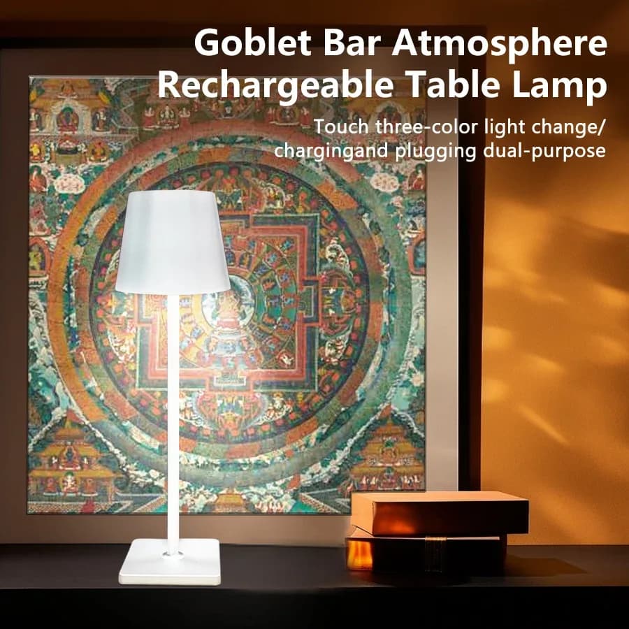 Lampe de table LED rechargeable USB à commande tactile - 3 couleurs