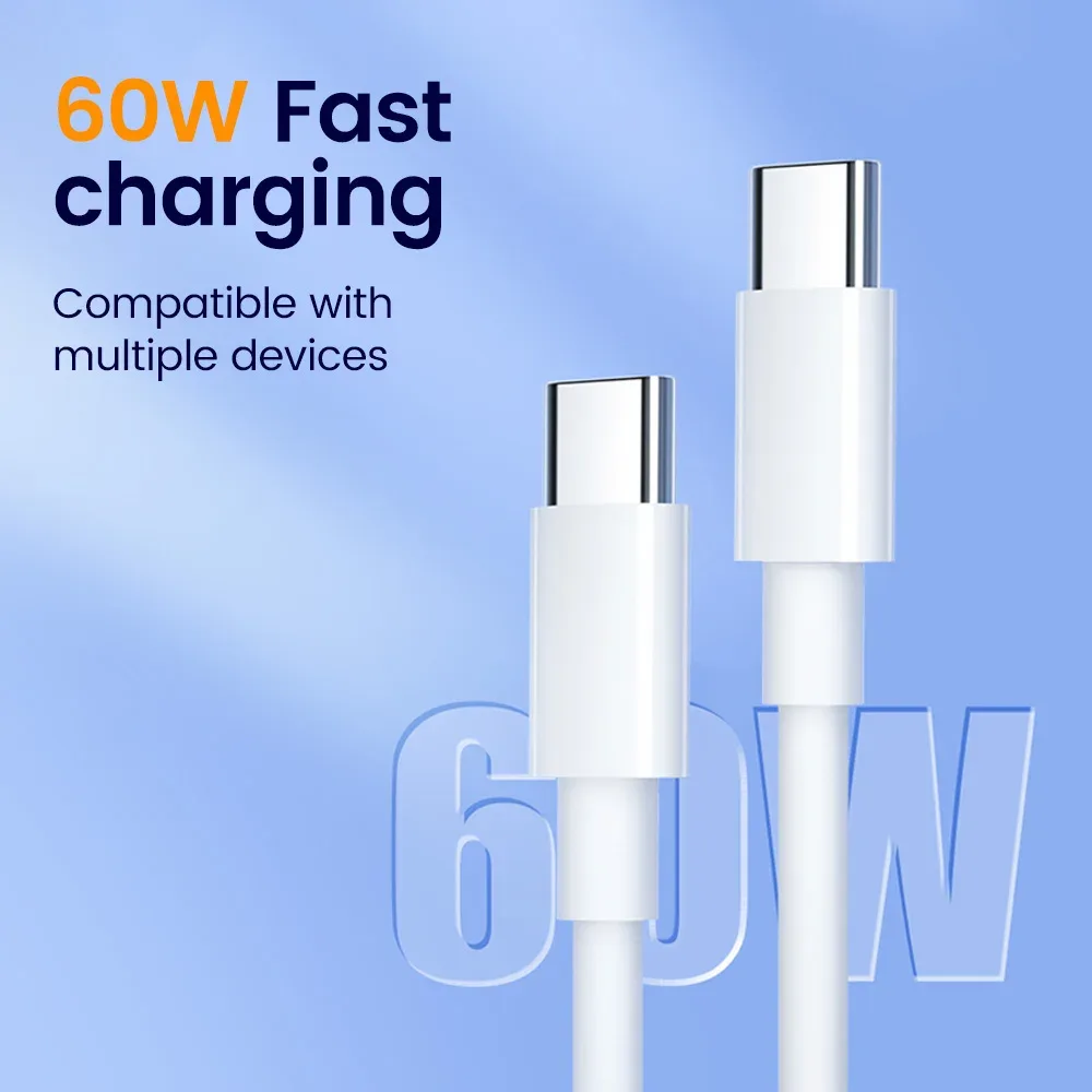 Câble Olaf USB-C vers USB-C (30 cm) - PD 60W - Charge rapide - Image 5
