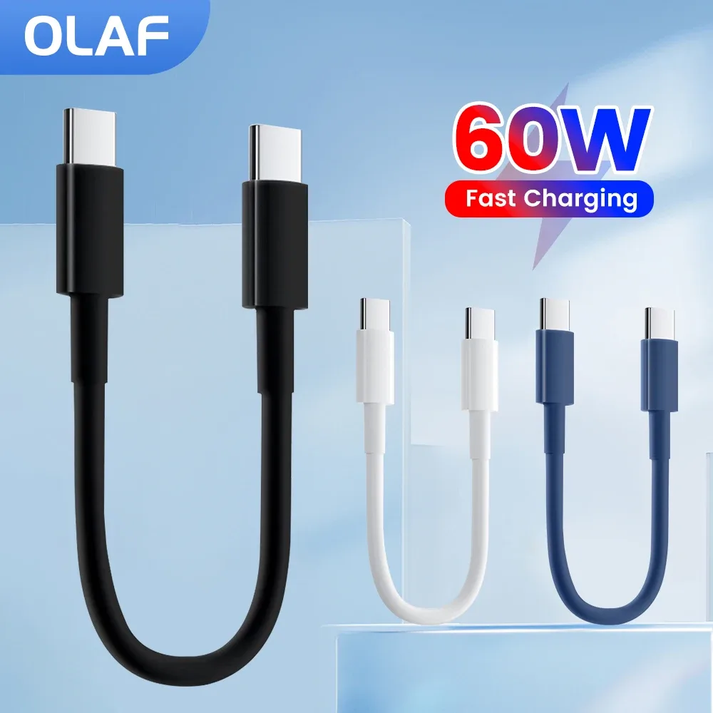 Câble Olaf USB-C vers USB-C (30 cm) - PD 60W - Charge rapide - Image 1