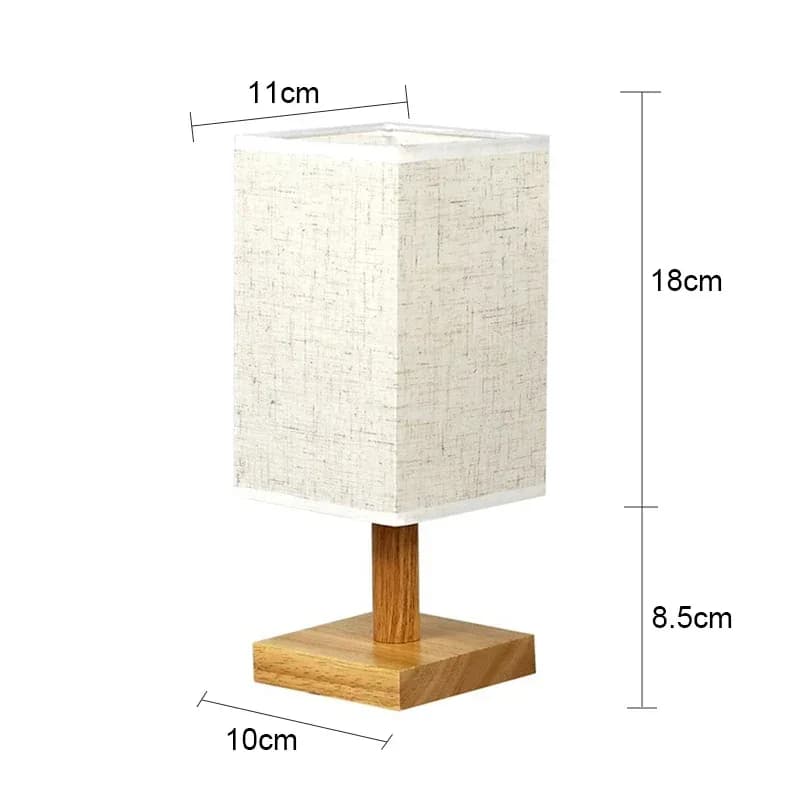 Lampe de chevet LED style chinois avec abat-jour en tissu slide 7