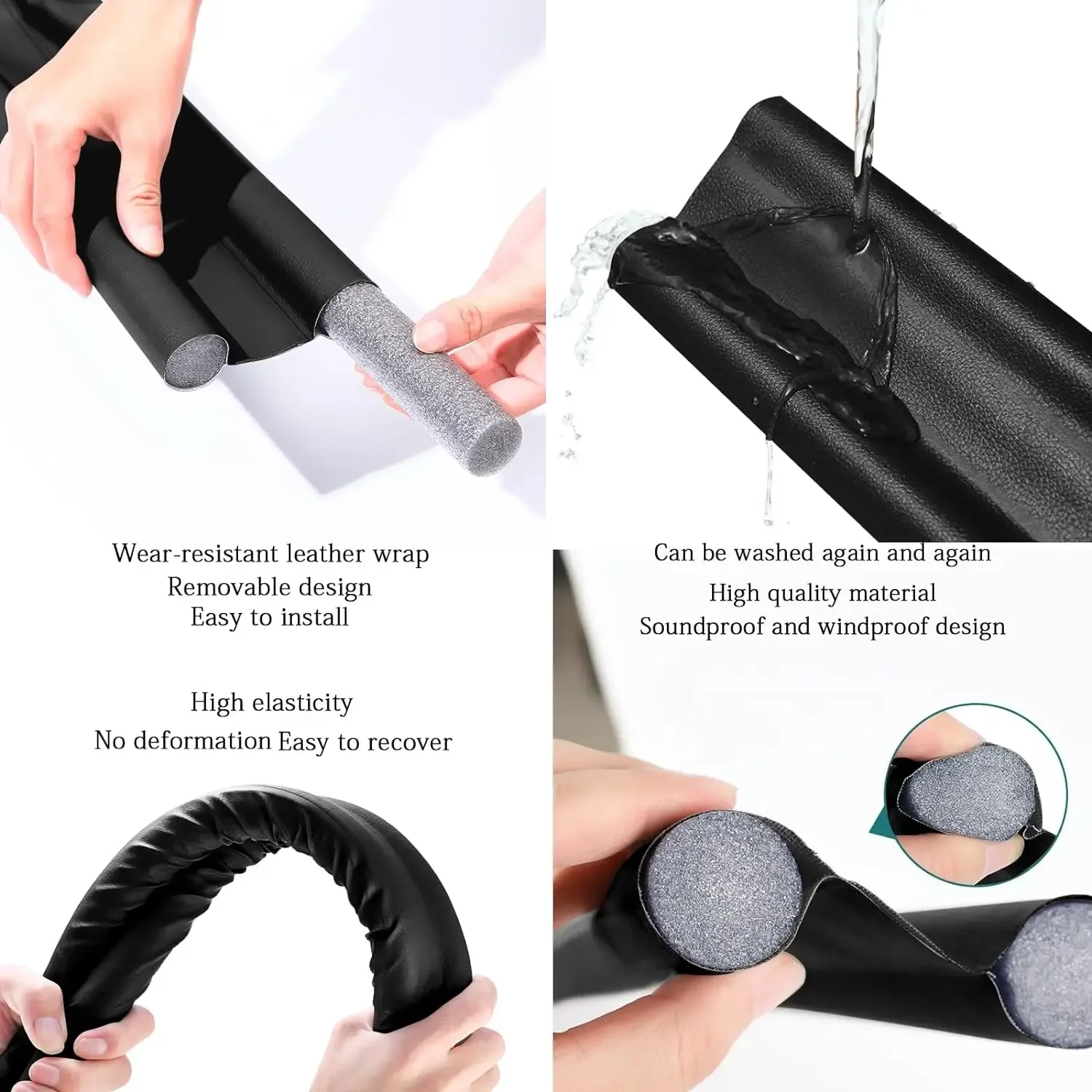 Bande d'étanchéité pour bas de porte en caoutchouc flexible, isolante et insonorisante - Image 3