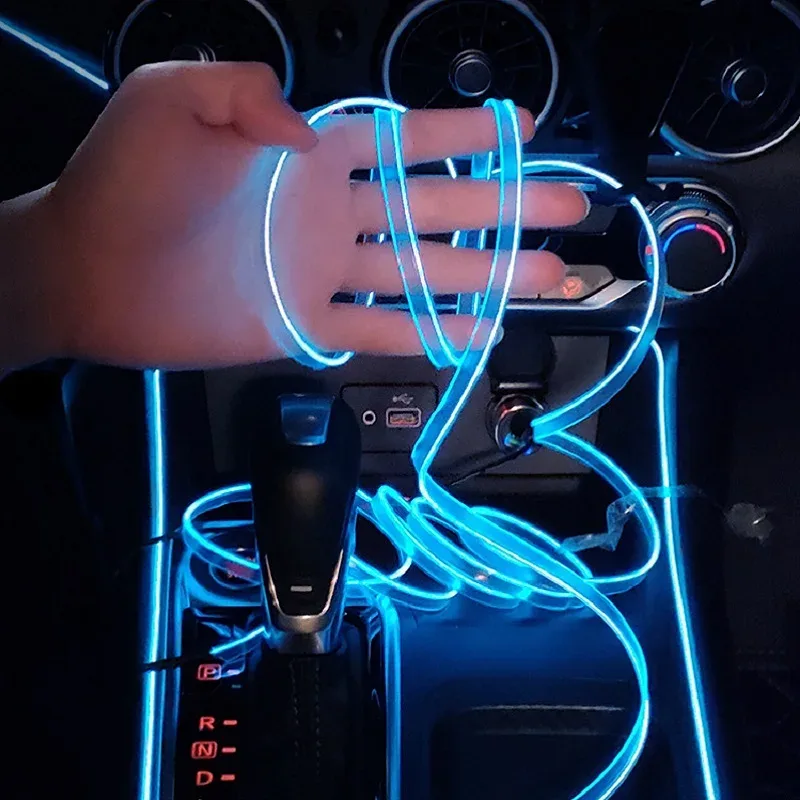 Bande LED RGB d'ambiance à fibre optique pour intérieur de voiture - Image 6