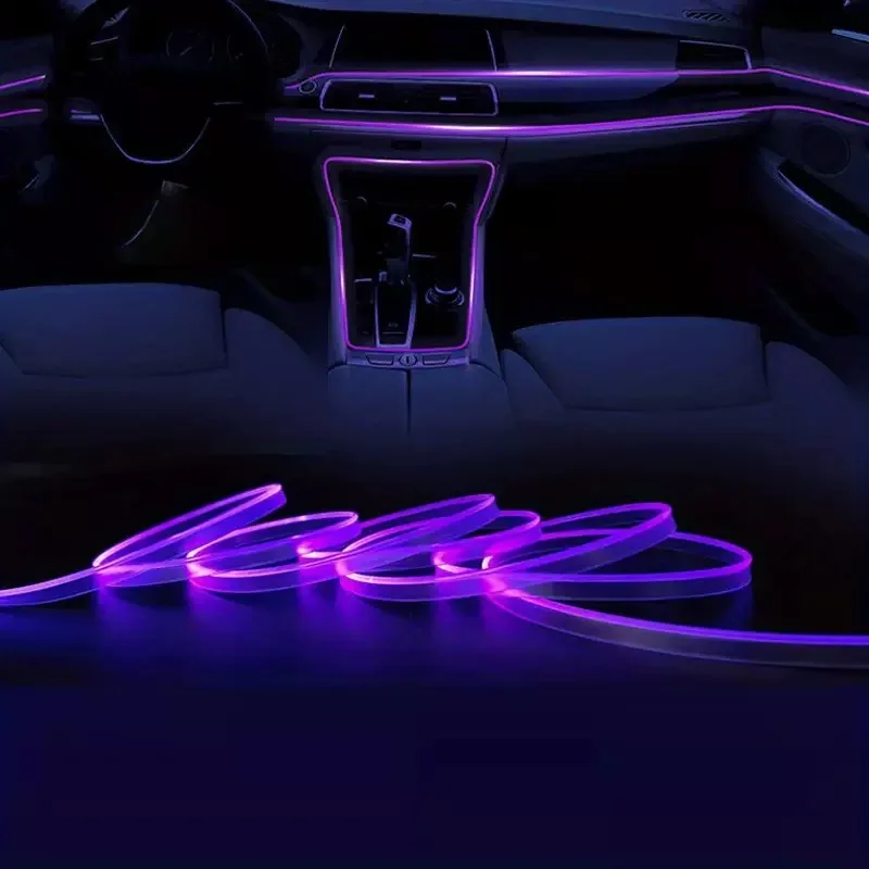 Bande LED RGB d'ambiance à fibre optique pour intérieur de voiture - Image 4