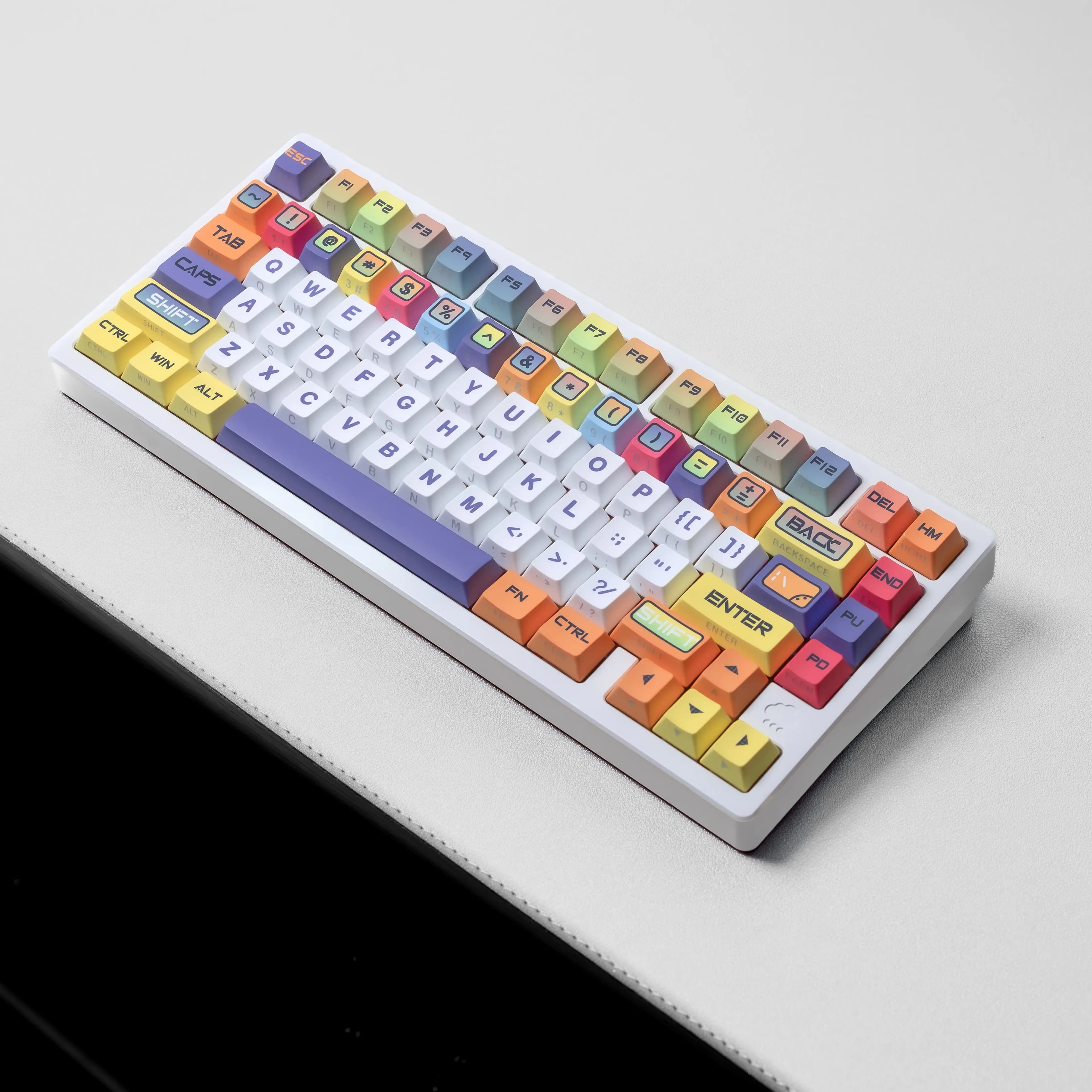 Set de Touches PBT JCM Style Anime - Profil Cherry, Légendes Latérales, Multi-langues pour Clavier Mécanique Hi98