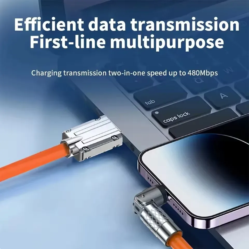 Câble de charge rapide USB 120W 6A avec connecteur rotatif à 540° - Image 3