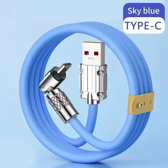 Câble de charge rapide USB 120W 6A avec connecteur rotatif à 540° slide 9