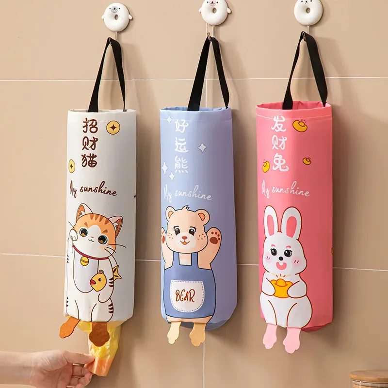 Organisateur mural de sacs plastique pour cuisine
