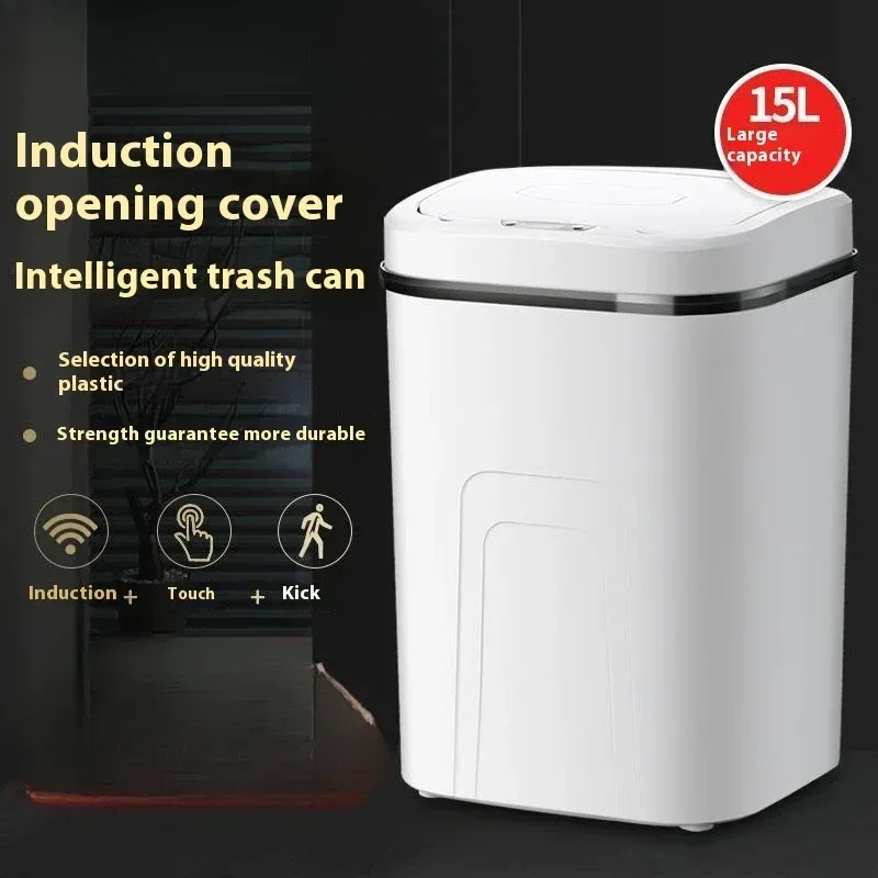 Poubelle intelligente 15L avec capteur de mouvement automatique - Image 1