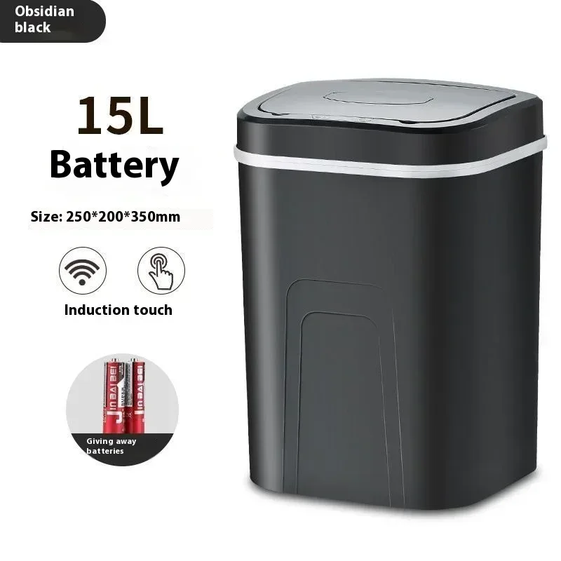 Poubelle intelligente 15L avec capteur de mouvement automatique slide 11