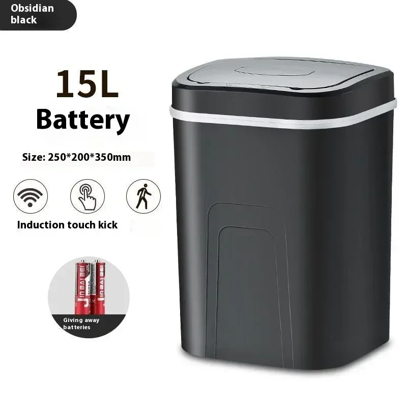 Poubelle intelligente 15L avec capteur de mouvement automatique slide 8