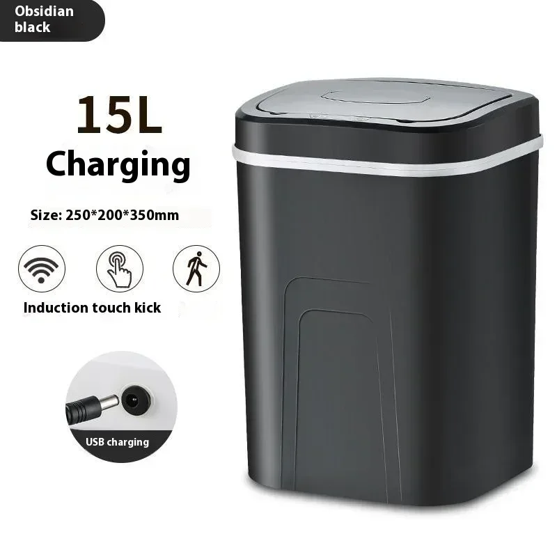 Poubelle intelligente 15L avec capteur de mouvement automatique slide 9