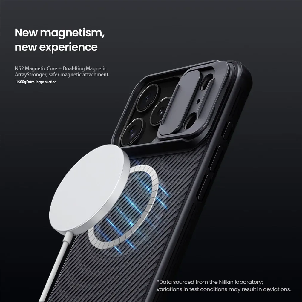 NILLKIN Coque CamShield Pro pour iPhone 17, 17 Air, 17 Pro et 17 Pro Max - Compatible MagSafe avec Protection Caméra Coulissante - Image 4