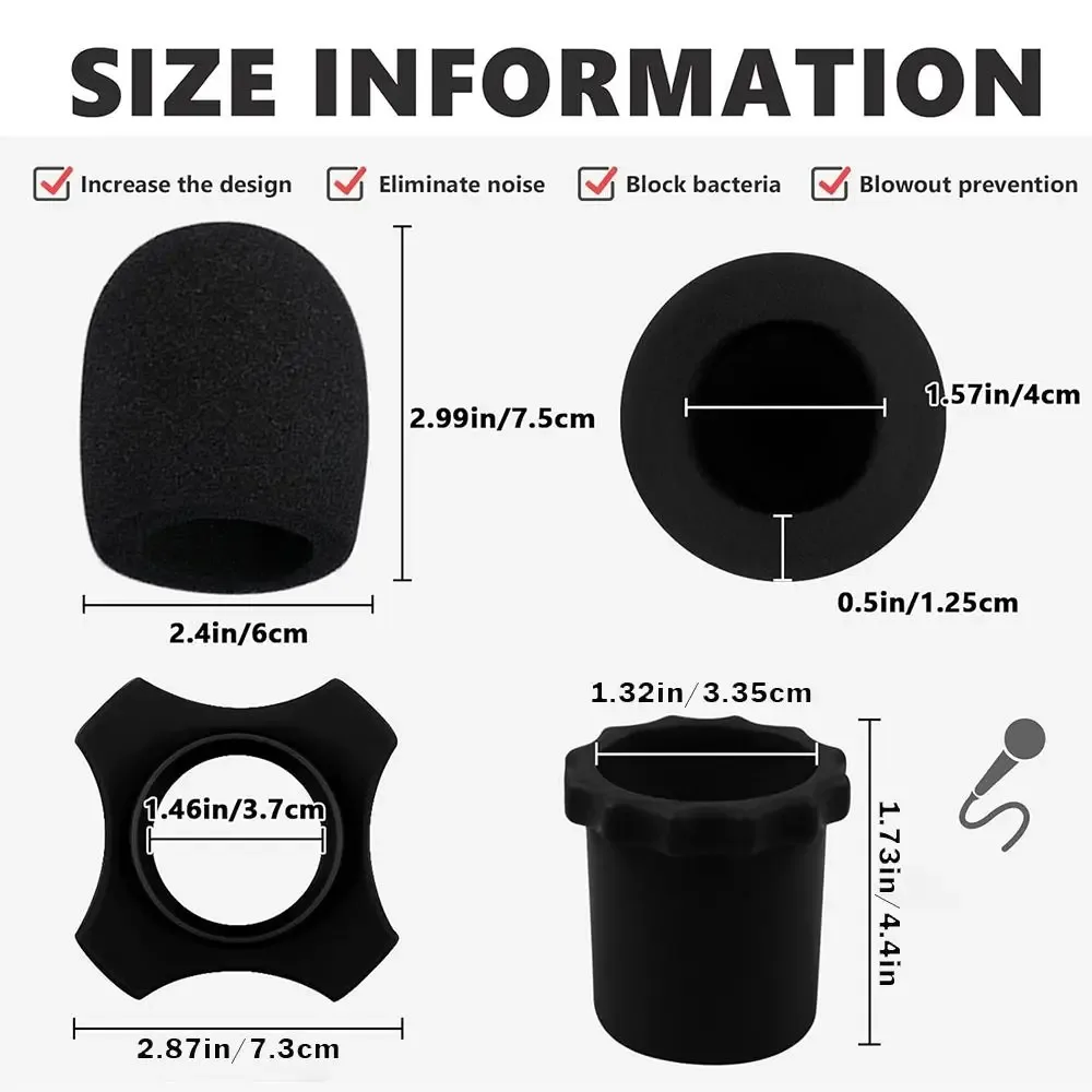 Kit de Protection en Silicone pour Microphone : Anneau Anti-roulis et Base Antidérapante - Image 5