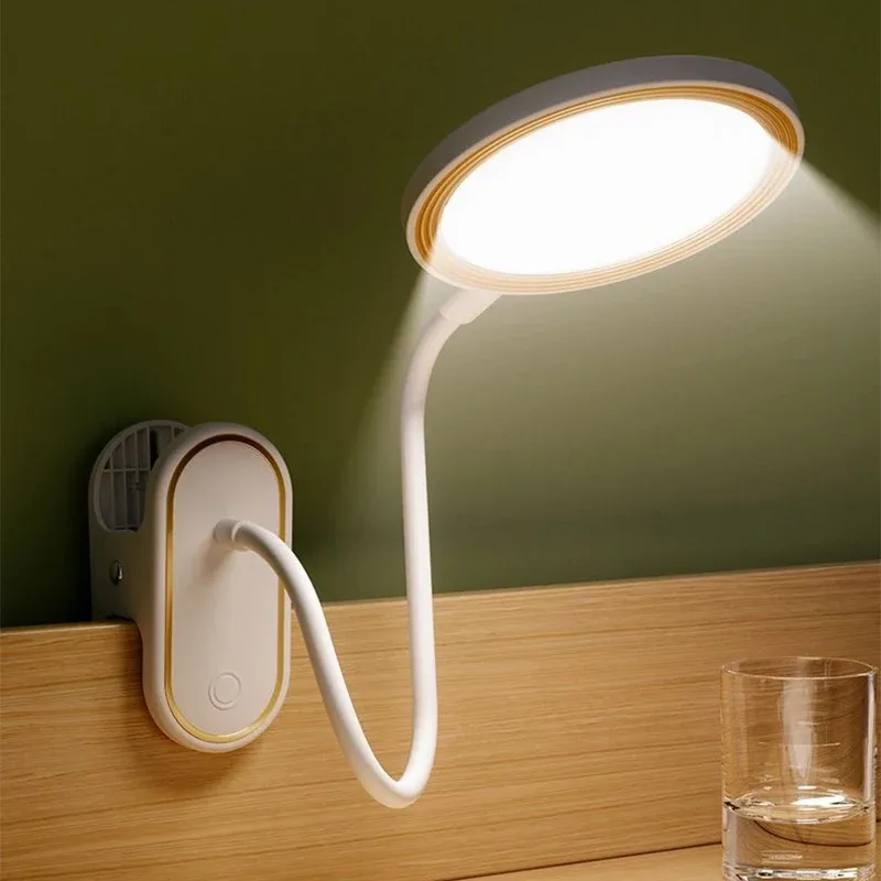 Lampe de lecture LED rechargeable à pince avec protection oculaire et 3 modes de luminosité