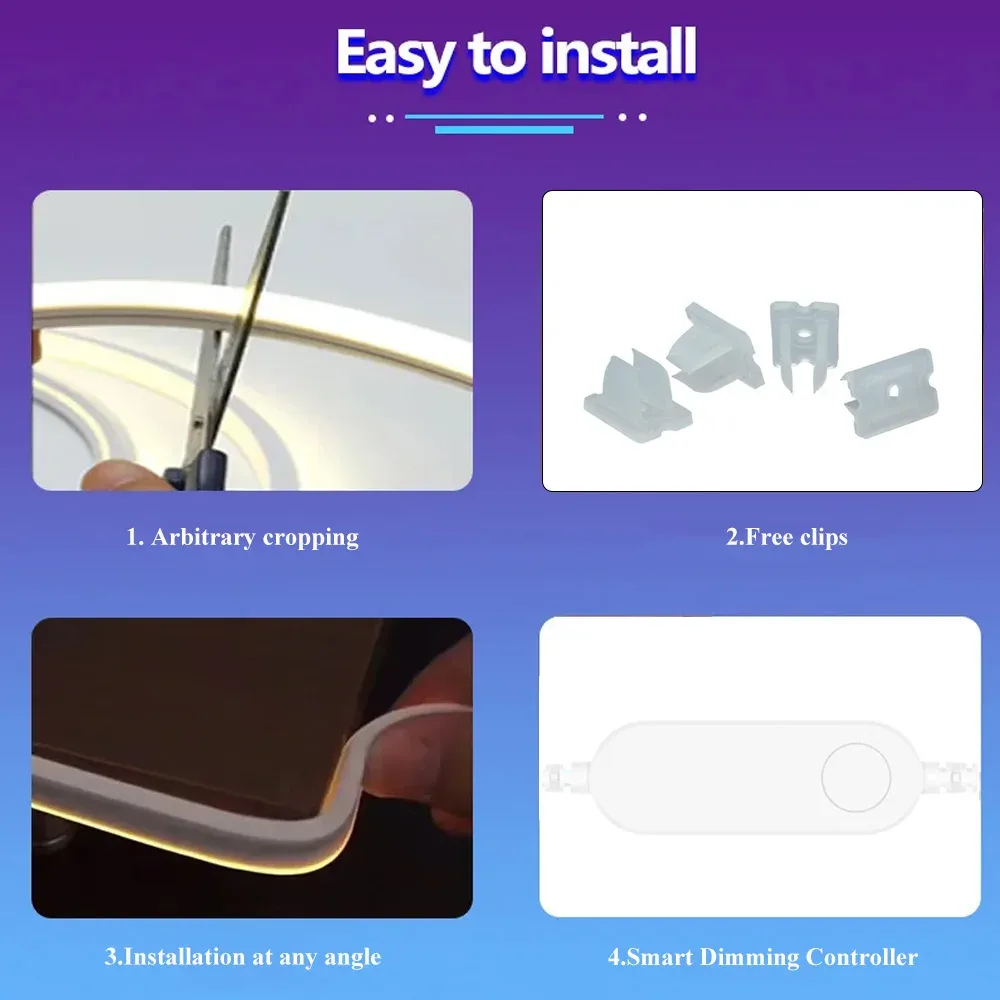 Ruban LED Néon Flexible Connecté Wi-Fi (Compatible Apple HomeKit) - Blanc Variable 3000-6500K - Étanche 12V slide 5
