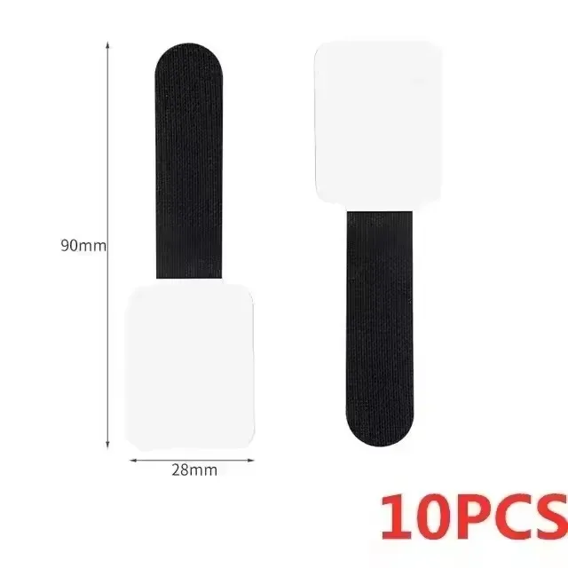 Lot de 20 clips de gestion de câbles en nylon - Noir et blanc slide 7