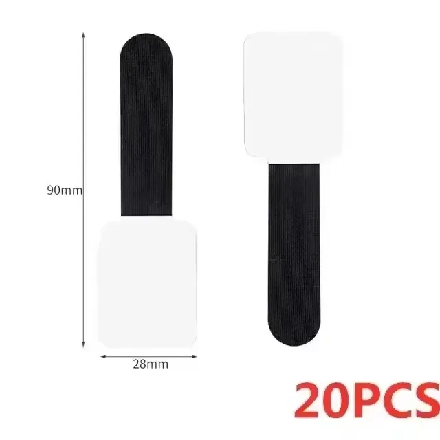 Lot de 20 clips de gestion de câbles en nylon - Noir et blanc slide 15