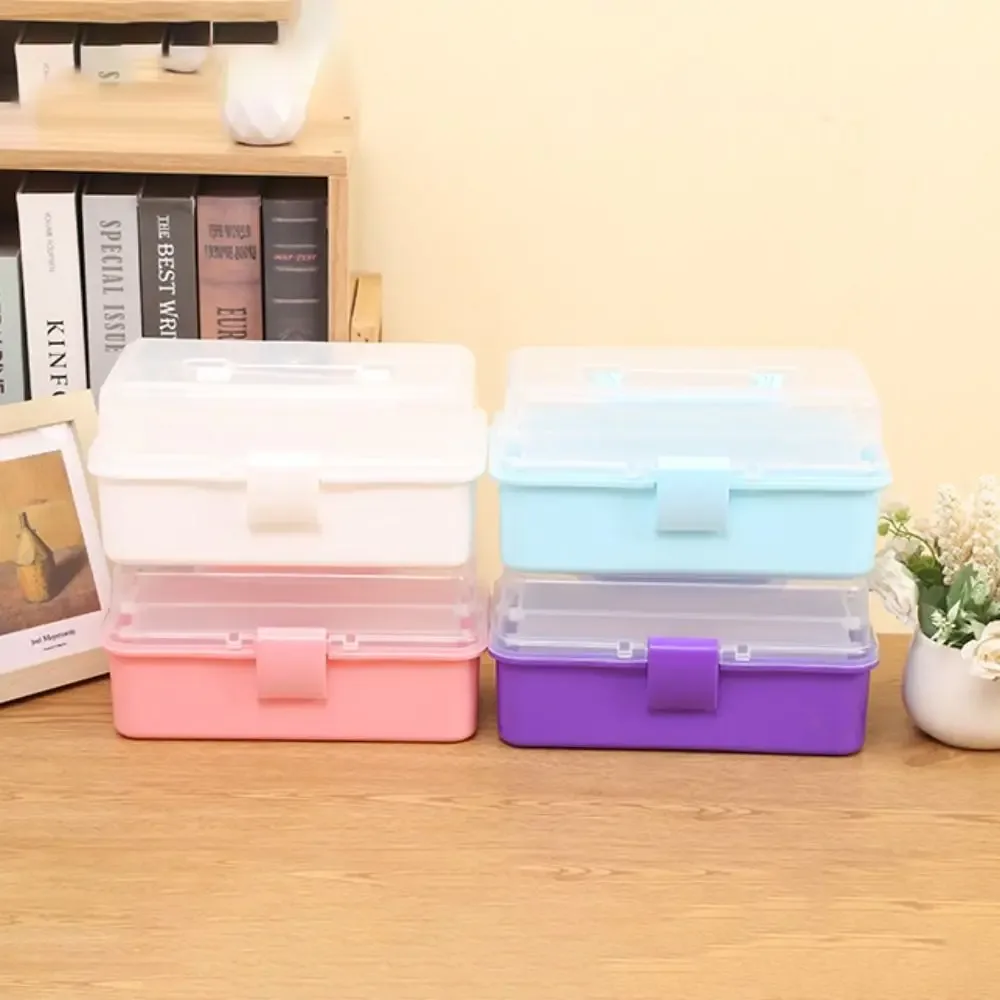 Boîte de rangement pliable à 2/3 niveaux pour maquillage et accessoires de beauté - Image 5