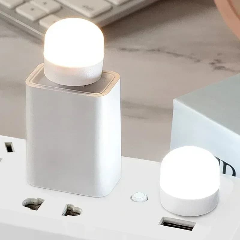 Mini veilleuse LED USB blanc chaud - Lampe de lecture avec protection oculaire - Image 4