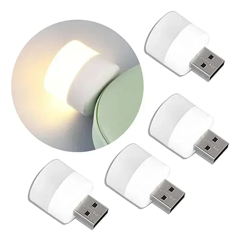 Mini veilleuse LED USB blanc chaud - Lampe de lecture avec protection oculaire - Image 3