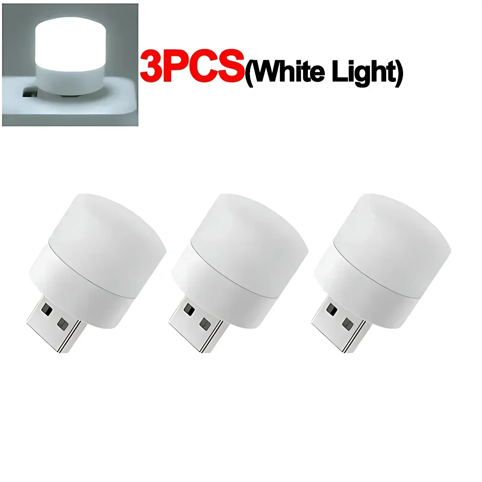 Mini veilleuse LED USB blanc chaud - Lampe de lecture avec protection oculaire slide 7