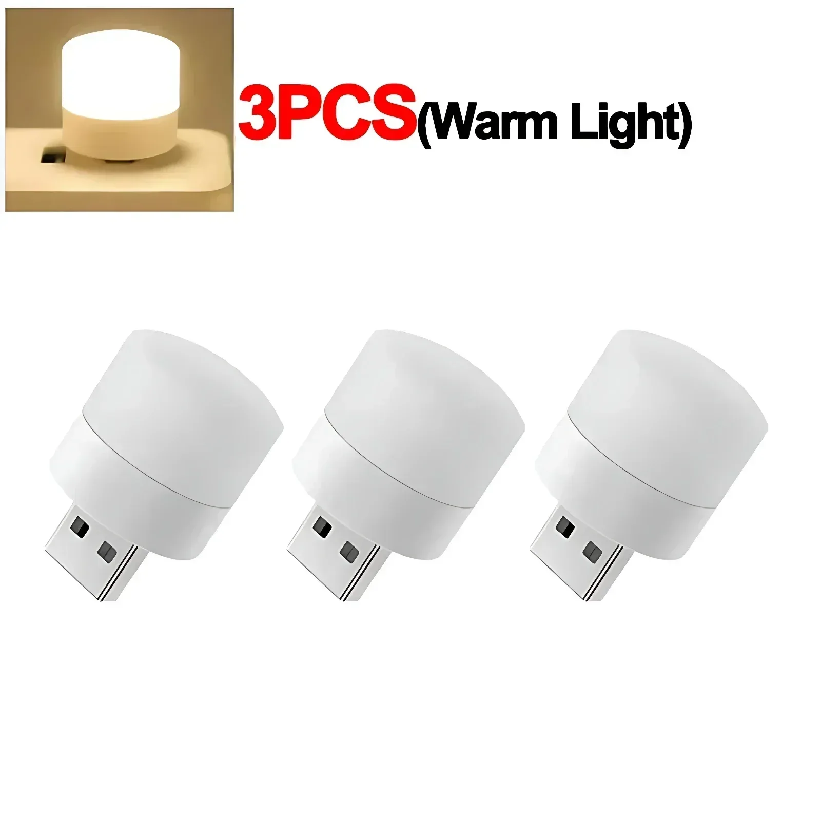 Mini veilleuse LED USB blanc chaud - Lampe de lecture avec protection oculaire slide 12