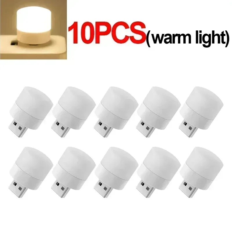 Mini veilleuse LED USB blanc chaud - Lampe de lecture avec protection oculaire slide 19