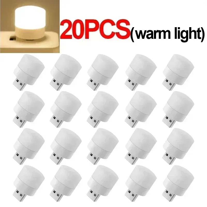 Mini veilleuse LED USB blanc chaud - Lampe de lecture avec protection oculaire slide 17