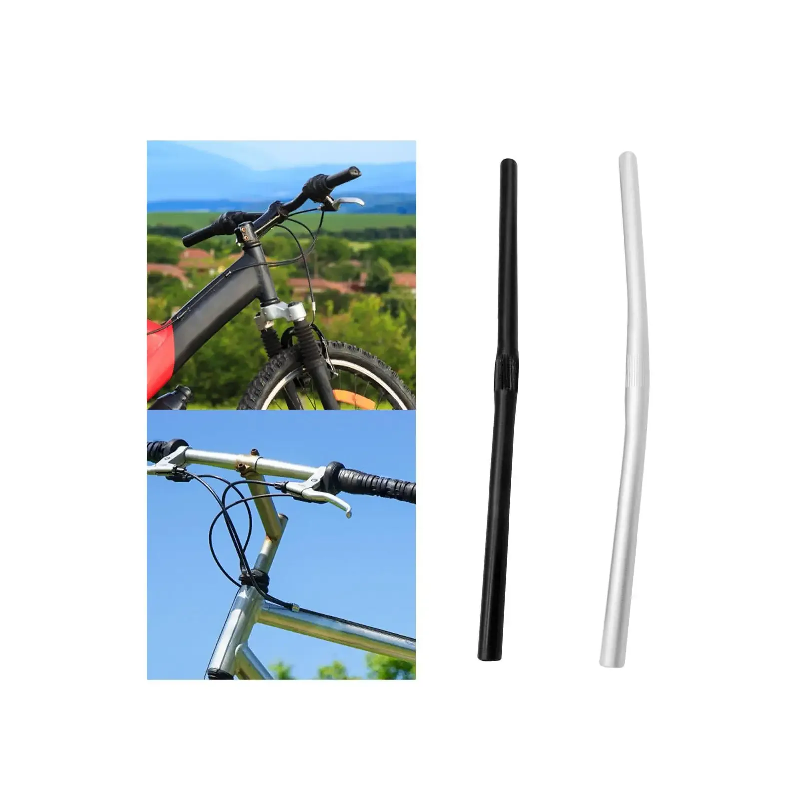Guidon de vélo relevé ultraléger 540 mm pour potence 25,4 mm slide 6