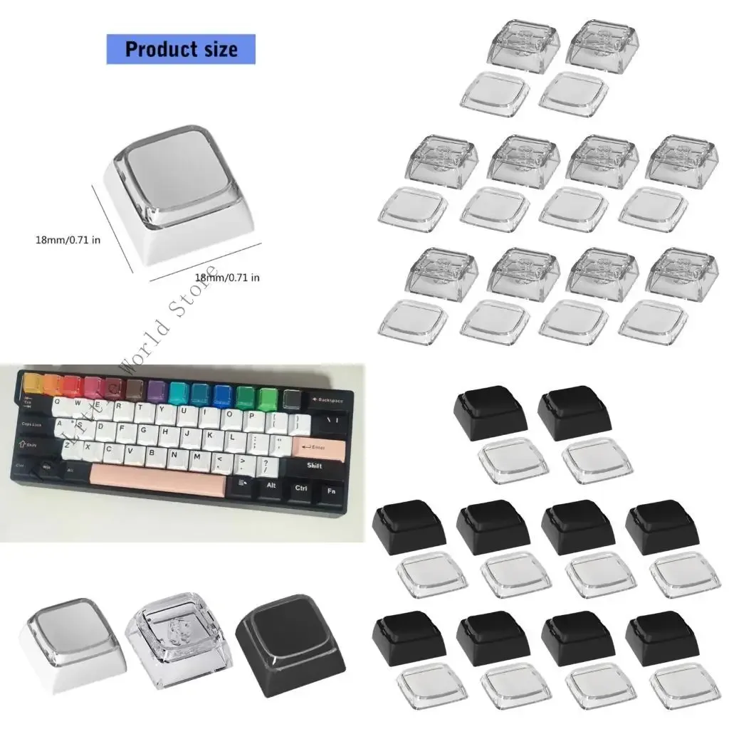 Lot de 10 keycaps vierges en PC - Image 1