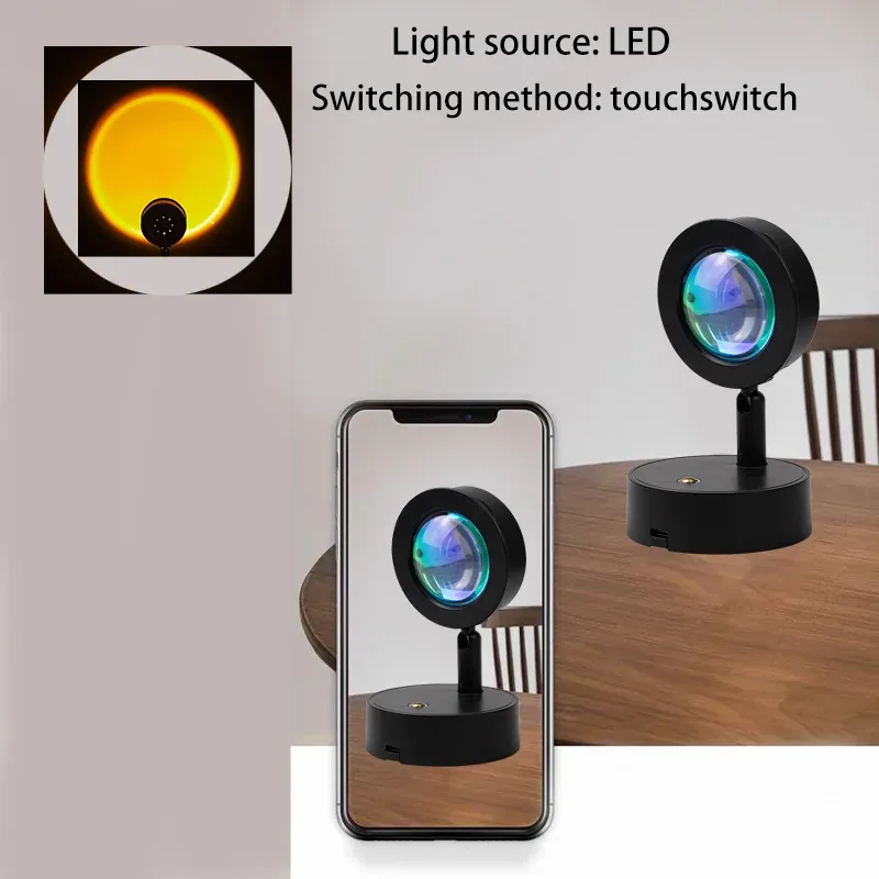 Projecteur LED Coucher de Soleil Magnétique et Rechargeable - Rotation 360° et Variateur Tactile slide 3