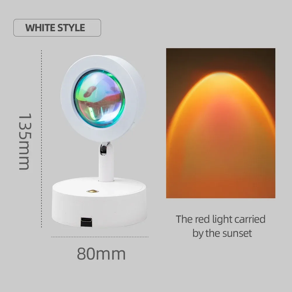 Projecteur LED Coucher de Soleil Magnétique et Rechargeable - Rotation 360° et Variateur Tactile slide 8