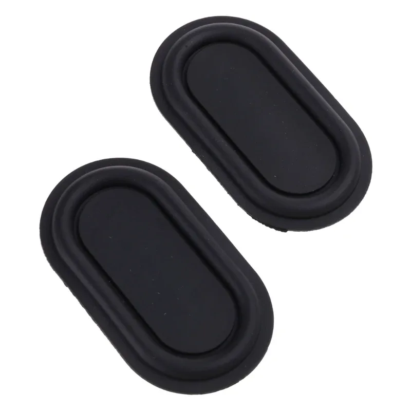 Lot de 2 radiateurs passifs en caoutchouc noir et laiton pour haut-parleur
